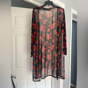 Floral Sheer Kimono Cardigan